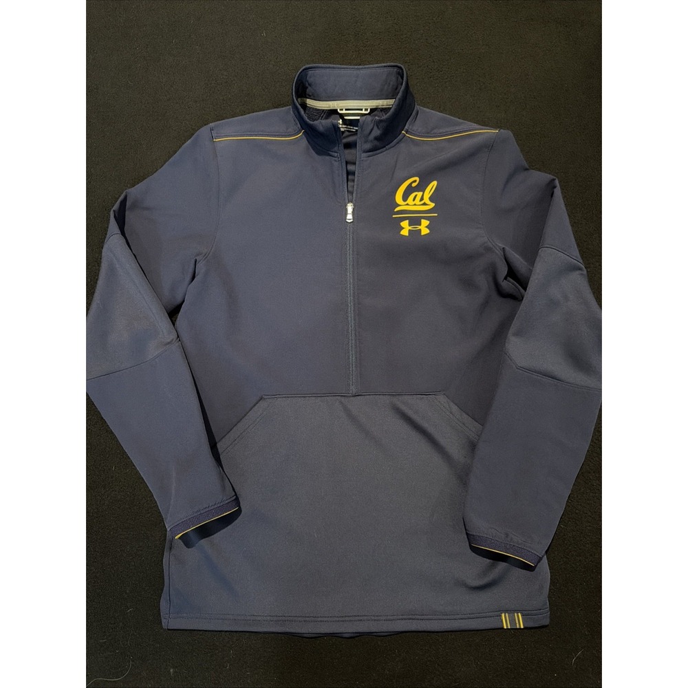 University Of Berkeley California Golden Bears Blue Pullover 1/2 Zip Mens Small